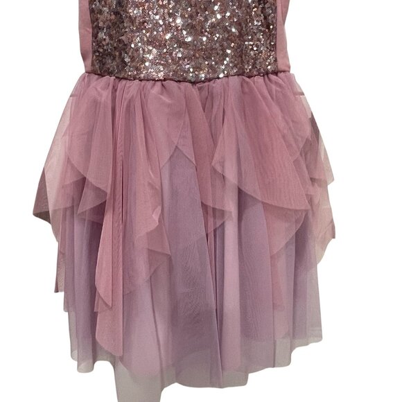 Fairycore Cat And Jack Sequin Tulle Dress Pink Girls 10 12 Princess Coquette - Picture 6 of 10